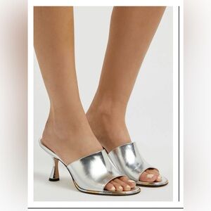 Wandler Agnes silver mules size 37